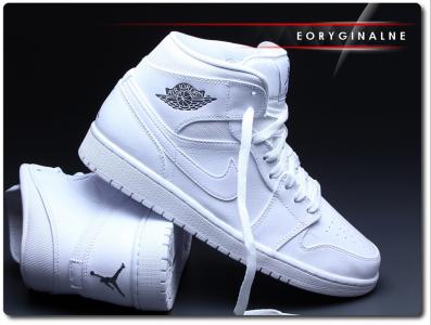 Buty męskie Nike Air Jordan 1 Mid 554724-102 Białe - 5605184307 - oficjalne  archiwum Allegro
