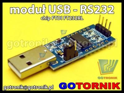 Konwerter USB - RS232 TTL ____ układ FTDI FT232RL
