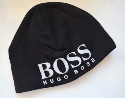 Zimowa czarna czapka logo HUGO BOSS - 6619274960 - oficjalne archiwum  Allegro