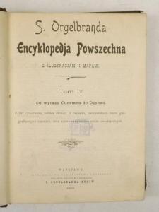 Encyklopedia Powszechna Tom IV, 1899 r.