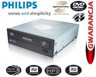 Philips DVD-RW x20 LightScribe IDE / GWAR 6mies