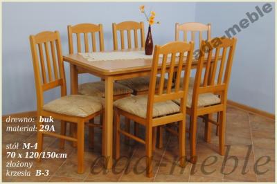 ada-meble MILENA stół 70x120/150 i krzesła 6 szt