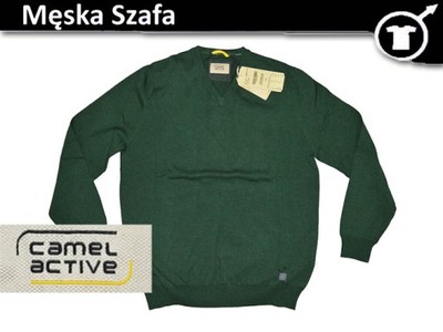 CAMEL ACTIVE bawełna sweter V-NECK 354015/73 XL