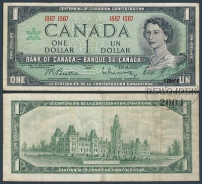 MAX - KANADA 1 Dollar 1967 r. # VF-