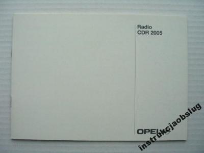 CDR 2005 instrukcja obsługi radia VDO CDR 2005