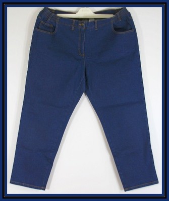 Spodnie jeans damskie z gumką klasyczne R 52