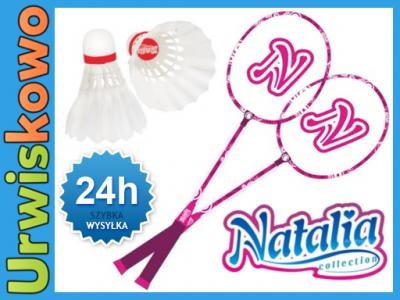 Zestaw do Badmintona 2 Rakietki + 3 Lotki Natalia