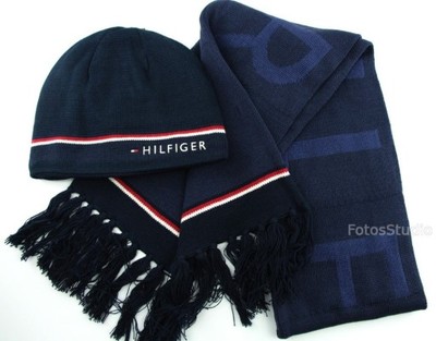 Komplet meski zimowy czapka szalik TOMMY HILFIGER - 6559488229 - oficjalne  archiwum Allegro