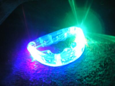 Tamburyno Świetlne 3 kolory LED, dzwonki talerzyki