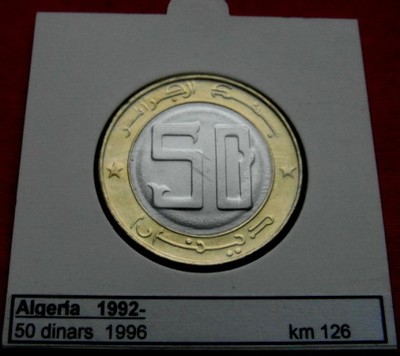204. ALGIERIA 50 DINARS 1996 BU. HOLDER