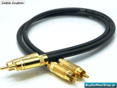 Cable Custom Gold Interkonekt RCA 1m solder AG