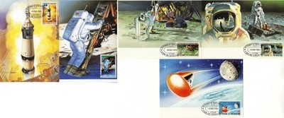S.Tome 1980 - kosmos, karty maksimum, Mi 646-650