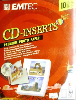 Papier EMTEC okładki CD/DVD 10szt gloss