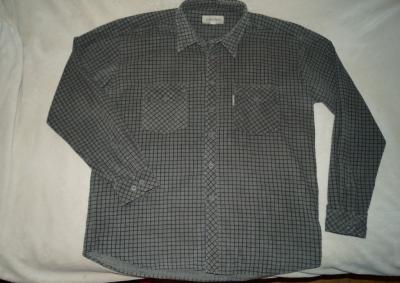 Koszula sztruksowa w kratkę khaki/czerń r. XL/XXL