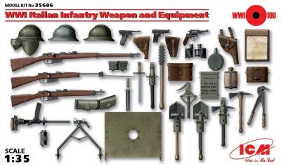 WWI Italian Infantry Weapon, Equipment ICM 35686