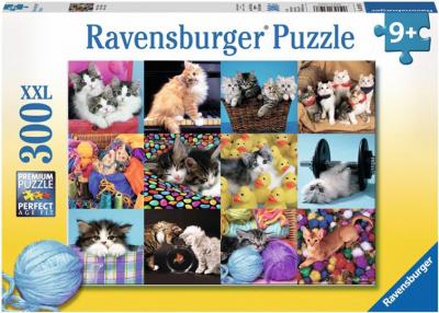 ! Puzzle 300 Ravensburger 131976 Kotki Kolaż