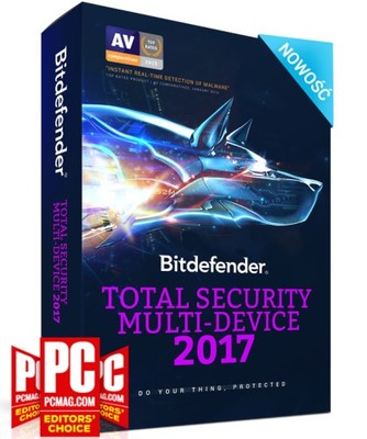 BitDefender Total Security 2017 5PC / 1Rok / NOWA