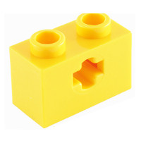 Lego 1x2 PIN z otworem na oś 1szt. ŻÓŁTY 32064
