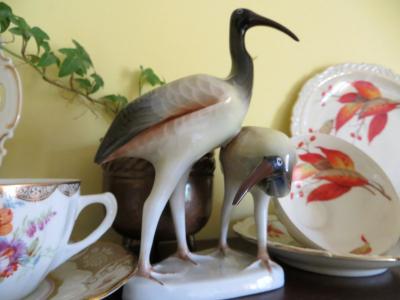 Figurka ptaki IBISY z manufaktury Hollohaza