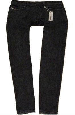 DIESEL SAFADO extra czarne jeansy  W 32 L 30 NOWE