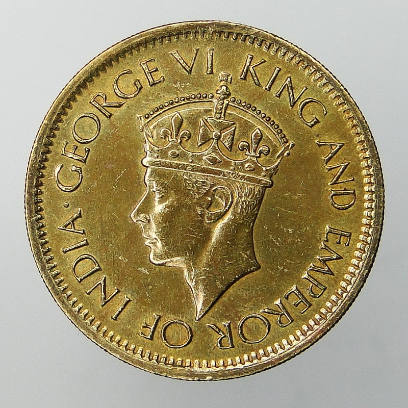 1943 Cejlon brytyjski Jerzy VI - 50 centów
