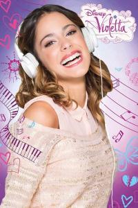 Violetta Spiewa w słuchawkach plakat 61x91,5cm
