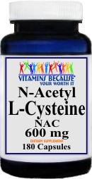 NAC CYSTEINE N-acetylo L-cysteina 600mg 180kaps VI