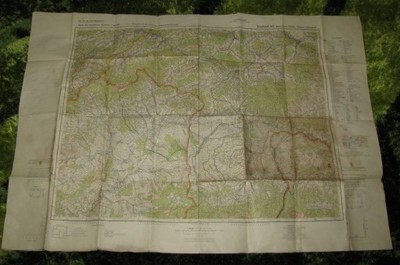 mapa Babia Góra RABKA Chyżne ZAKOPANE 1942