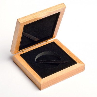 ETUI - Drewniane Pudełko na 1 monetę do 45 mm