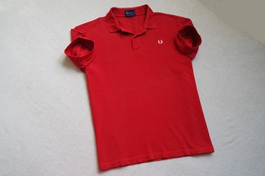 FRED PERRY koszulka polo czerwona logowana_____XXL