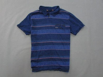 25LS* FIRETRAP niebieska koszulka polo w paski XL