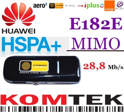 Modem USB Huawei E182E MIMO 3G HSPA+ 28,8Mb/s - 6218913164 - oficjalne  archiwum Allegro