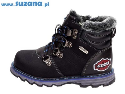Czarne zimowe buty dziecięce BADOXX 7018 r26