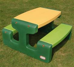 Little tikes Duży stół stolik piknikowy zielono-żó