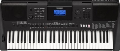 Yamaha PSR E453 keyboard do nauki zasilacz pulpit