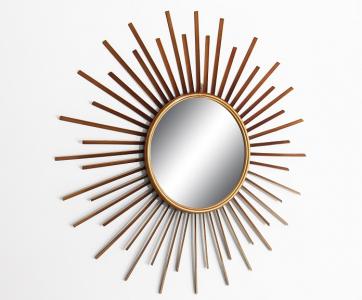 72cm lustro słońce sunburst miedziany złoty design - 5705784594 - oficjalne  archiwum Allegro