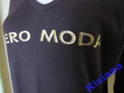 VERO MODA bluzka brązowa złota aplikacja XL