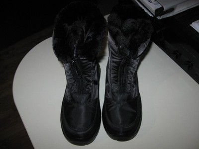 Buty damskie zimowe śniegowce czarne 39