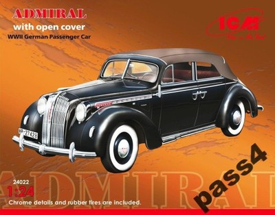 Admiral Cabriolet with open cover -ICM-1:24- 24022