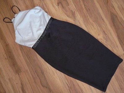 NEXT sukienka midi czarno biała 34 XS