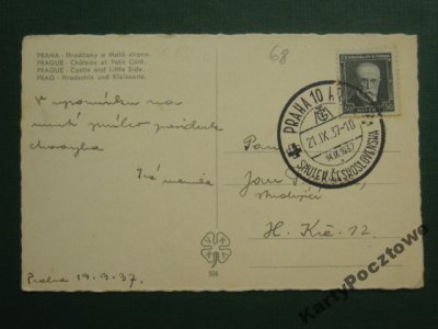 CZECHY #68#  1937 rok, STEMPEL