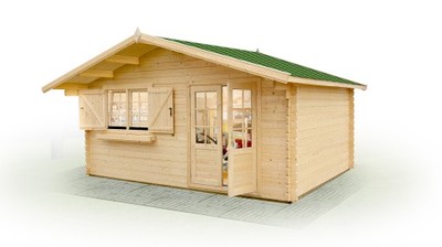 Domek drewniany SAPI15 4.5x4 44mm dom na działkę