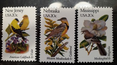 US Post Ptaki - 3 znaczki - zestaw 4