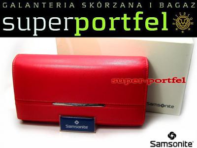 SAMSONITE ESTE 141-270 red Portfel Damski - 4110587434 - oficjalne archiwum  Allegro