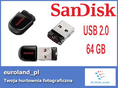 ** Pendrive Sandisk CRUZER FIT 64GB USB 2.0 nowy