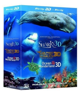 IMAX 3D [3Blu-ray] Perła Oceanów/Delfiny/Rekiny PL