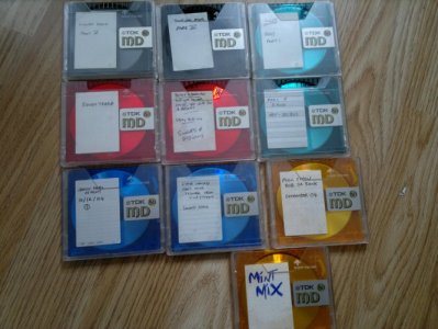 10 szt nagranych plytek Mini Disc MD 80
