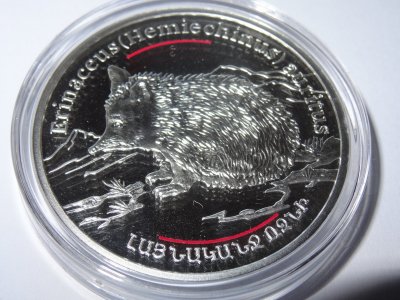 Armenia, 2006, 100 dram, Jeż, srebro