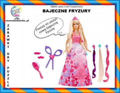 Lalka Barbie Bajeczne fryzury Księżniczka Tychy