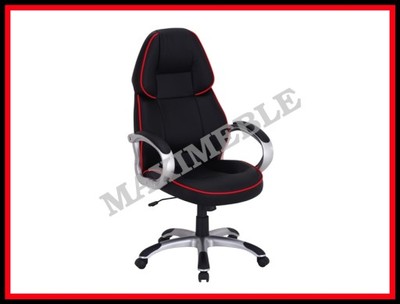 Fotel biurowy Q-067 czarny eco skóra TILT SIGNAL